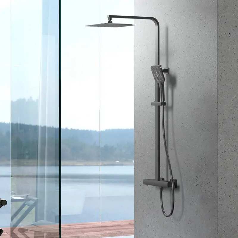 colonne-de-douche carbone mat